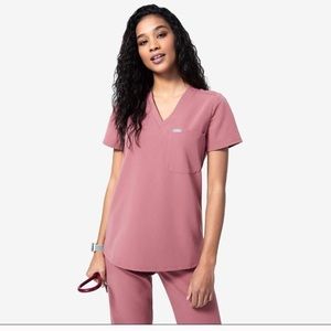 RARE Figs Mauve Catarina Scrub Top Small